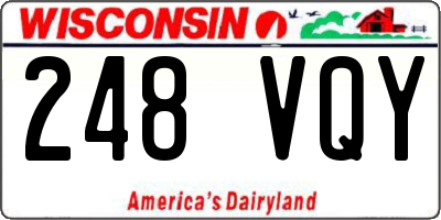 WI license plate 248VQY