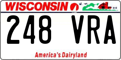 WI license plate 248VRA