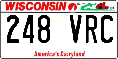 WI license plate 248VRC