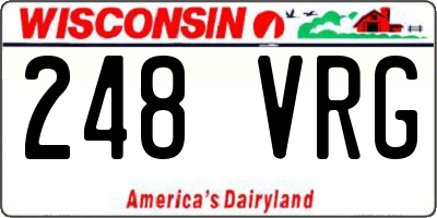 WI license plate 248VRG