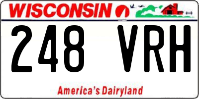 WI license plate 248VRH