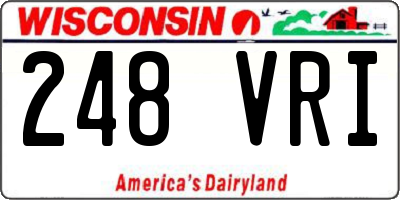 WI license plate 248VRI