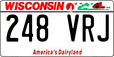 WI license plate 248VRJ