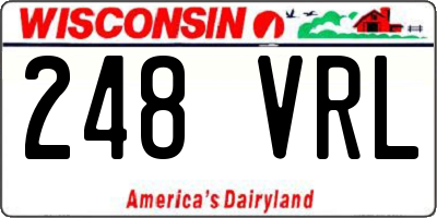 WI license plate 248VRL
