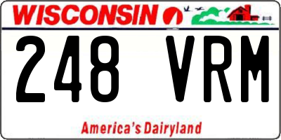 WI license plate 248VRM