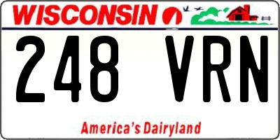 WI license plate 248VRN