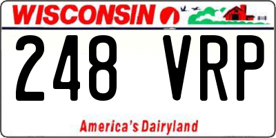 WI license plate 248VRP