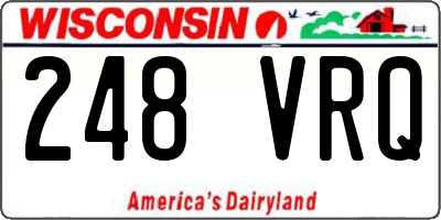 WI license plate 248VRQ