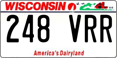 WI license plate 248VRR