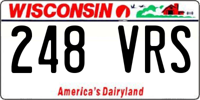 WI license plate 248VRS