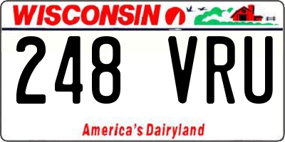 WI license plate 248VRU