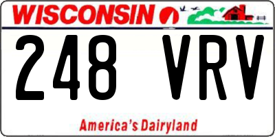 WI license plate 248VRV