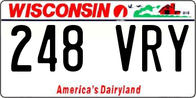WI license plate 248VRY