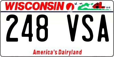 WI license plate 248VSA