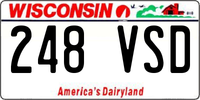 WI license plate 248VSD