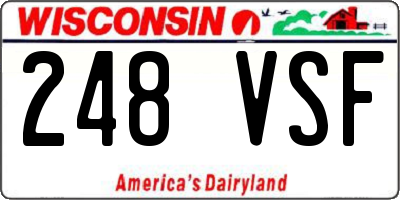 WI license plate 248VSF