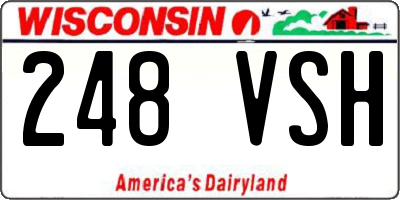 WI license plate 248VSH