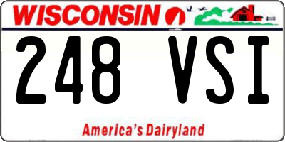 WI license plate 248VSI