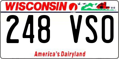 WI license plate 248VSO