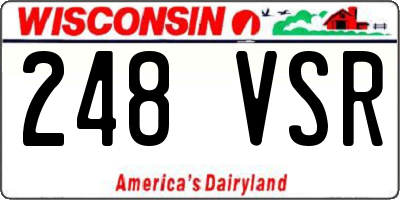 WI license plate 248VSR