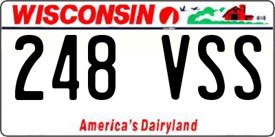 WI license plate 248VSS