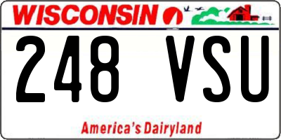WI license plate 248VSU