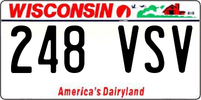 WI license plate 248VSV