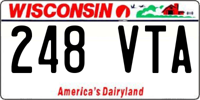 WI license plate 248VTA