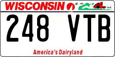 WI license plate 248VTB