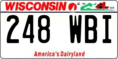 WI license plate 248WBI