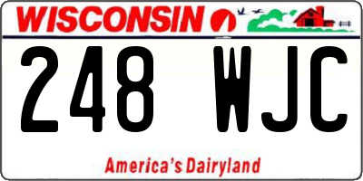 WI license plate 248WJC