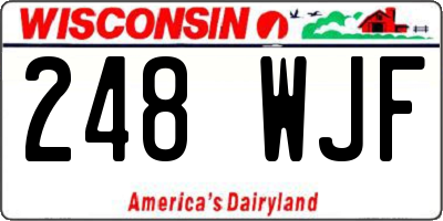 WI license plate 248WJF