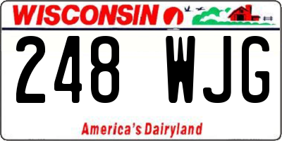 WI license plate 248WJG