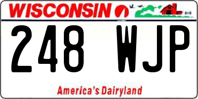WI license plate 248WJP