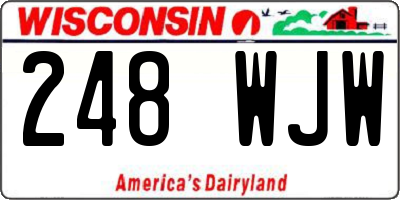 WI license plate 248WJW