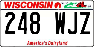 WI license plate 248WJZ