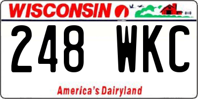 WI license plate 248WKC
