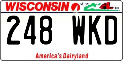 WI license plate 248WKD