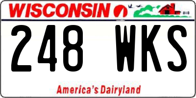 WI license plate 248WKS