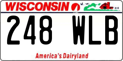 WI license plate 248WLB
