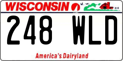 WI license plate 248WLD