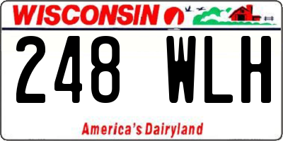 WI license plate 248WLH
