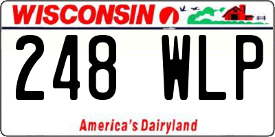 WI license plate 248WLP