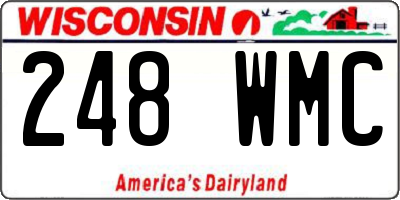 WI license plate 248WMC