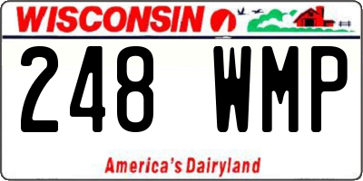 WI license plate 248WMP