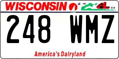 WI license plate 248WMZ