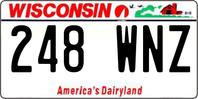 WI license plate 248WNZ