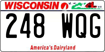 WI license plate 248WQG