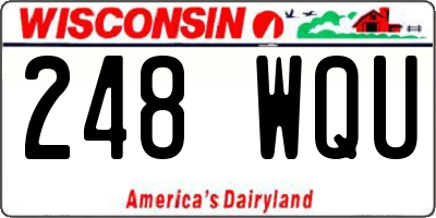 WI license plate 248WQU