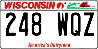 WI license plate 248WQZ